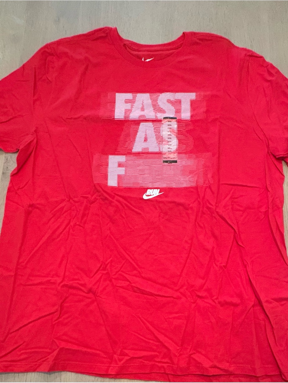 Nike Men’s Red Graphic FAST AS F Short Sleeve Tee XXL Limited Edition
